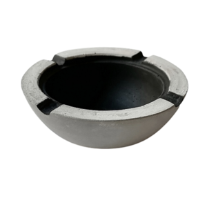 Τασάκι μπολ 4 θέσεων τσιμεντένιο στρογγυλό μαύρο-γκρι 11,5εκΧ4εκ - μπολ, τσιμέντο, διακόσμηση σαλονιού