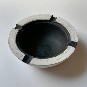 Τασάκι μπολ 4 θέσεων τσιμεντένιο στρογγυλό μαύρο-γκρι 11,5εκΧ4εκ - μπολ, τσιμέντο, διακόσμηση σαλονιού - 4