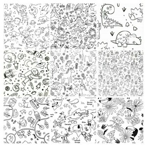 10 Μαξιλαράκια ζωγραφικής colour me - πριγκίπισσα, μονόκερος, αναμνηστικά, βάπτισης, ζωάκια - 4