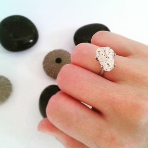 Ασημένιο δαχτυλίδι με βότσαλο - ασήμι 925, αυξομειούμενα - 4