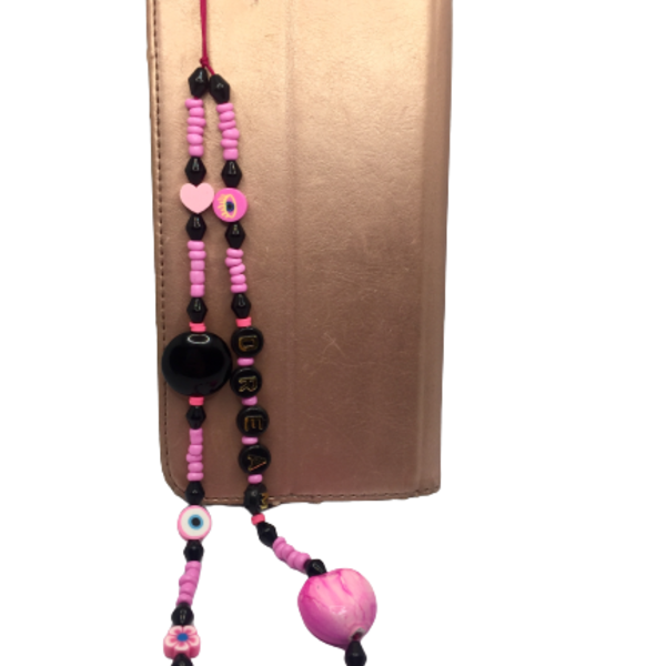 Phone strap - Λουράκι για το κινητό pink dream - statement, charms, λουράκια - 5