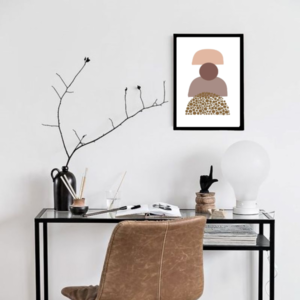 Κάδρο boho abstract art print με ξύλινη κορνίζα σε φυσικό ή μαύρο χρώμα (32 χ 22 εκ. ) - πίνακες & κάδρα, διακόσμηση σαλονιού - 4