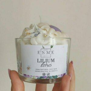 Lilium lotus- χειροποίητο κερί σόγιας 330 γρ. - αρωματικά κεριά - 2
