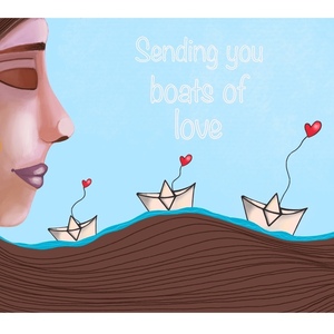 Boats of love art print σε χαρτί ( 30x 40 cm) - εκτύπωση, αφίσες - 2
