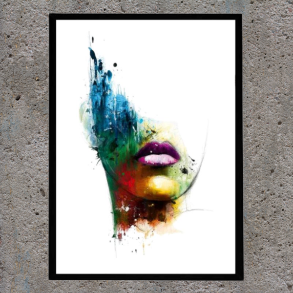 Κάδρο " face 1 " watercolor art print - ΨΗΦΙΑΚΟ ΑΡΧΕΙΟ - Α4 ( 21 χ 29,70 εκ. ) - πίνακες & κάδρα, αφίσες, διακόσμηση σαλονιού - 4