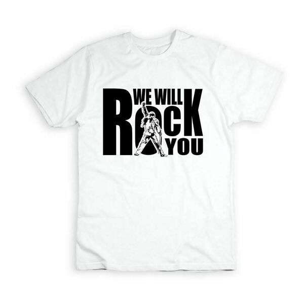 Λευκό t-shirt από 100% βαμβάκι για Rockers - t-shirt, personalised, 100% βαμβακερό
