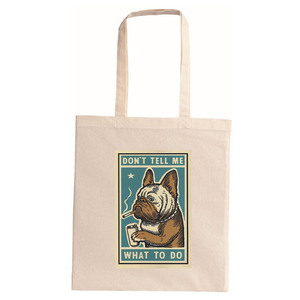 tote bag οικολογική DOG 1 - ύφασμα, ώμου, all day, tote, φθηνές