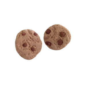 Σκουλαρίκια καρφωτά soft cookies με πολυμερικό πηλό / μικρά / ασημί μεταλλικά καρφάκια / Twice Treasured - πηλός, cute, καρφωτά, γλυκά, kawaii - 2