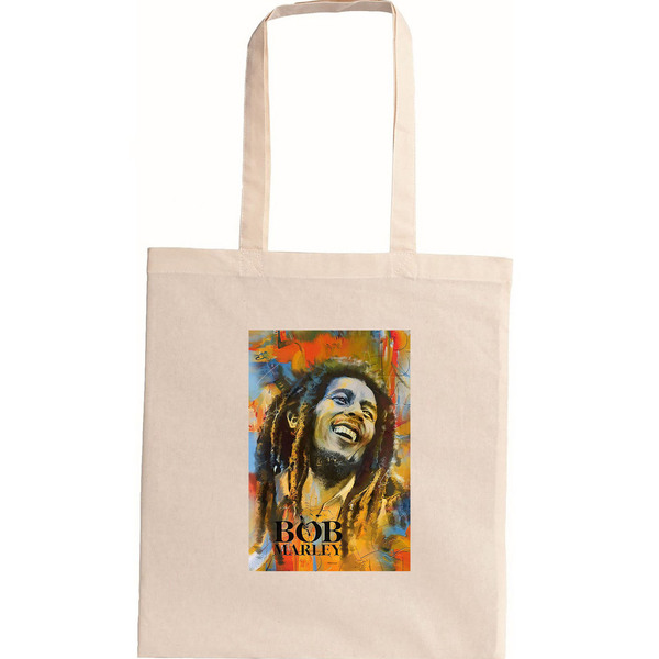 tote bag οικολογική-Bob Marley- - ύφασμα, μεγάλες, all day, tote, φθηνές