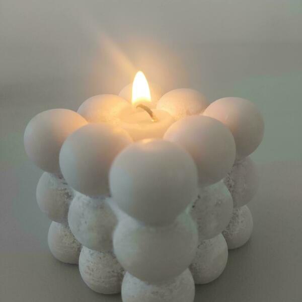 bubble candle - αρωματικά κεριά, φυτικό κερί - 2