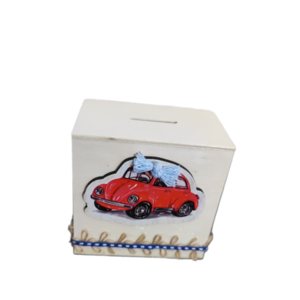 Ξύλινος κουμπάρας beetle - αγόρι, κουμπαράδες, αυτοκίνητα, δώρο γεννεθλίων - 2