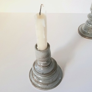 Κηροπήγιο- Candlestick με παλαιωμένο φινίρισμα και γυαλιστερή υφή ø2,4 - ρεσώ & κηροπήγια - 3