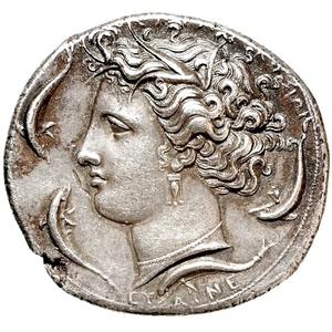 Κολιέ με νόμισμα Αρέθουσας - charms, επάργυρα, κοντά, ατσάλι, φθηνά - 5