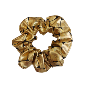 Χρυσό scrunchie από lurex ύφασμα σε μικρό μέγεθος, διάμετρος 11εκ - ύφασμα, λαστιχάκια μαλλιών, μεγάλα scrunchies