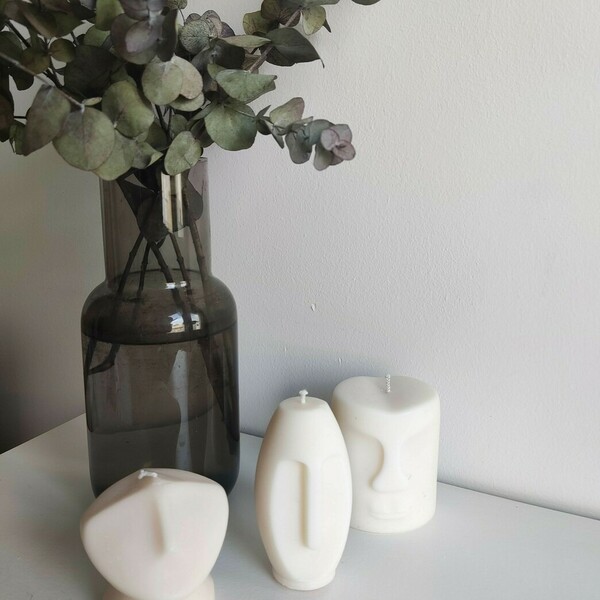 faces candle set - αρωματικά κεριά, φυτικό κερί, 100% φυτικό - 2