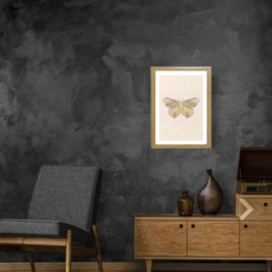 Κάδρο abstract art print " geometric butterfly " με ξύλινη κορνίζα σε φυσικό ή μαύρο χρώμα (32 χ 22 εκ. ) - πίνακες & κάδρα, διακόσμηση σαλονιού - 5