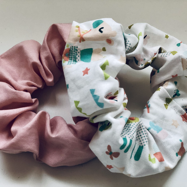 Baby Lama - Scrunchies Collection - ύφασμα, λαστιχάκια μαλλιών