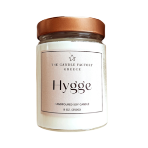 The Candle Factory Hygge Χειροποίητο Κερί Σόγιας 250ml - αρωματικά κεριά, κερί σόγιας, vegan κεριά
