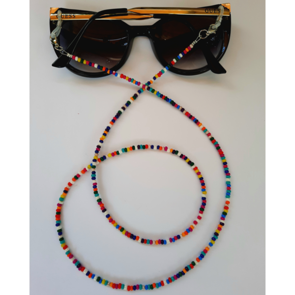 Αλυσίδα για γυαλιά με μικρά πολύχρωμα μπιλάκια - αλυσίδες, χάντρες, αλυσίδα γυαλιών - 2