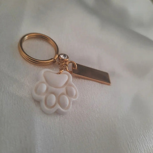 "Keychain Paw" - ημιπολύτιμες πέτρες, πηλός