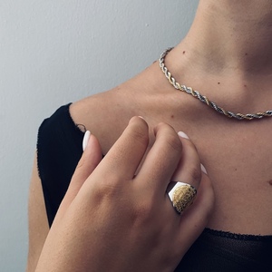 Silver & Gold Necklace - αλυσίδες, επιχρυσωμένα, μακριά, ατσάλι