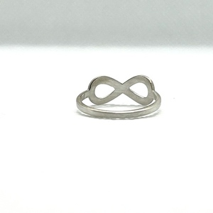 Μίνιμαλ ασημένιο δαχτυλίδι "infinity ring" - ασήμι, άπειρο, boho - 3