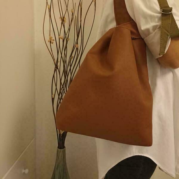 Χειροποίητη δερμάτινη τσάντα ώμου japanese bag καφέ ταμπά 29Χ31 - animal print, ώμου, all day, δερματίνη - 3