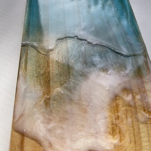 Θάλασσα σε μια σανίδα σερβιρίσματος - ξύλο, ρητίνη, είδη σερβιρίσματος - 2