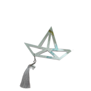 Διακοσμητικό plexi καραβάκι ασημί - καραβάκι, plexi glass, χριστουγεννιάτικα δώρα, γούρια