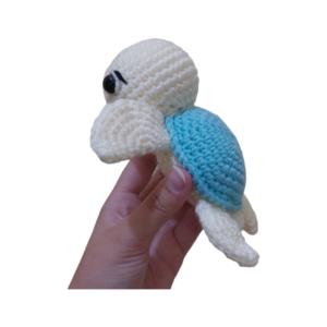 Χελωνάκι σε μωβ και μπλε αποχρώσεις (12 εκ μήκος - 7 εκ πλάτος) - crochet turtle - δώρο, λούτρινα, βρεφικά, δώρο γέννησης
