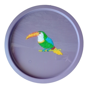 Ψηφιδωτό τραπεζάκι σαλονιού με σχέδιο εξωτικό πουλί τουκάν - 2