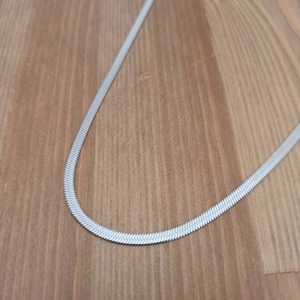 ατσάλινο κολιέ 'snake chain ' πλάτος 0,3 cm ασημί - αλυσίδες, κοντά, ατσάλι - 2
