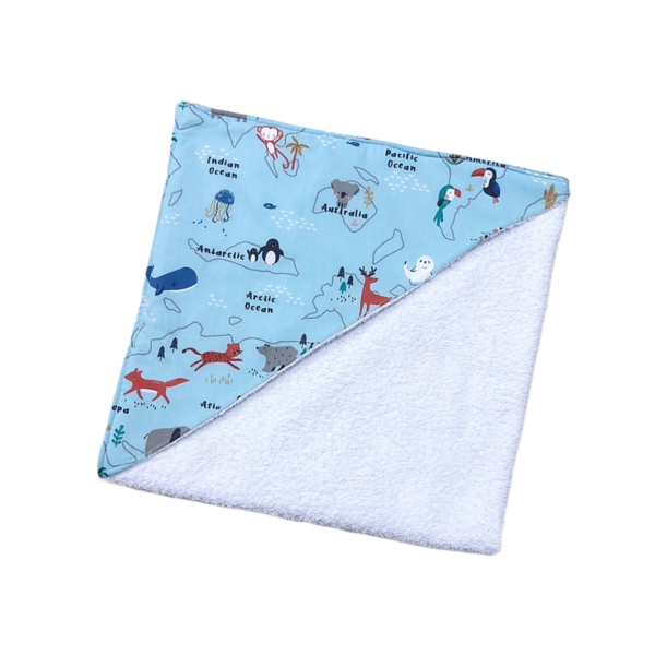 Βρεφική πετσέτα κάπα 70 εκ χάρτης - δώρα για βάπτιση, δώρα για μωρά, σετ δώρου, πετσέτες