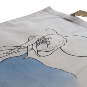 Πάνινη τσάντα - Tote bag - The mermaid - ύφασμα, ώμου, all day, tote, πάνινες τσάντες - 2