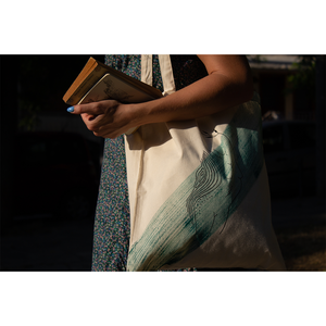 Πάνινη τσάντα - Tote bag - The leaf - ύφασμα, ώμου, all day, tote, πάνινες τσάντες - 3