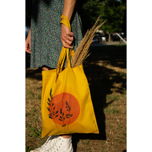 Πάνινη τσάντα - Tote bag - Botanical 1 - ύφασμα, ώμου, all day, tote, πάνινες τσάντες - 3