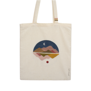 Πάνινη τσάντα - Tote bag - Day and night - ύφασμα, ώμου, all day, tote, πάνινες τσάντες