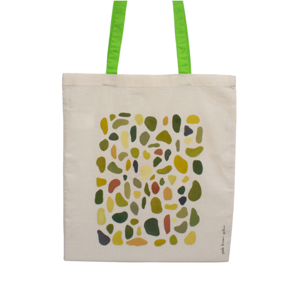 Πάνινη τσάντα - Tote bag - The green - ύφασμα, ώμου, all day, tote, πάνινες τσάντες
