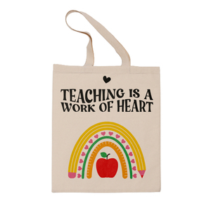 Δώρο για δασκαλα, μπεζ πάνινη τσάντα για βιβλία 40x38εκ, δώρο νηπιαγωγού, πάνινη τσάντα για ψώνια - ύφασμα, δώρο, tote