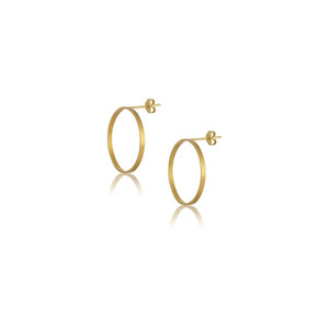 Χρυσά σκουλαρίκια κρίκοι Ciclo small - επιχρυσωμένα, ασήμι 925, κρίκοι, μικρά, καρφάκι
