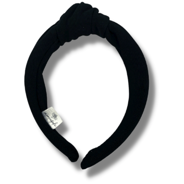 Black knot hairband - ύφασμα, στέκες
