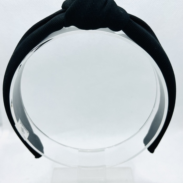 Black knot hairband - ύφασμα, στέκες - 3