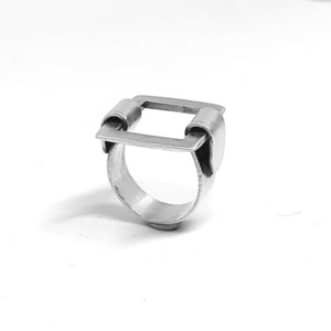 Δαχτυλίδι από ασήμι 925 "geom " - ασήμι 925, γεωμετρικά σχέδια, σταθερά, μεγάλα
