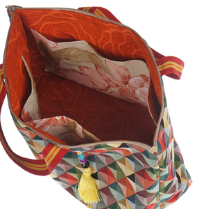 Pop Art Style Υφασμάτινη Τσάντα - ύφασμα, ώμου, μεγάλες, all day, θαλάσσης - 2