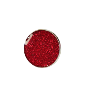 Δαχτυλίδι στρογγυλό με κόκκινο γκλίτερ - μοντέρνο, ορείχαλκος, γεωμετρικά σχέδια, μεγάλα, αυξομειούμενα