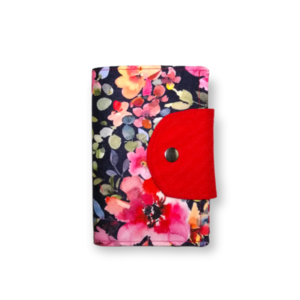 Πορτοφόλι γυναικείο Bifold Floral Eva 15*10 - ύφασμα, δώρα για γυναίκες, πορτοφόλια