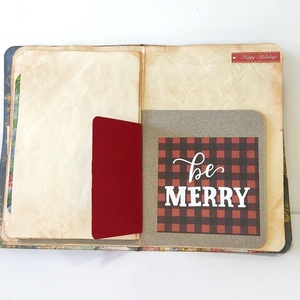 Χειροποίητο ρετρό σημειωματάριο journal Χριστούγεννα - vintage, χαρτί, μαμά, άλμπουμ, άγιος βασίλης - 2