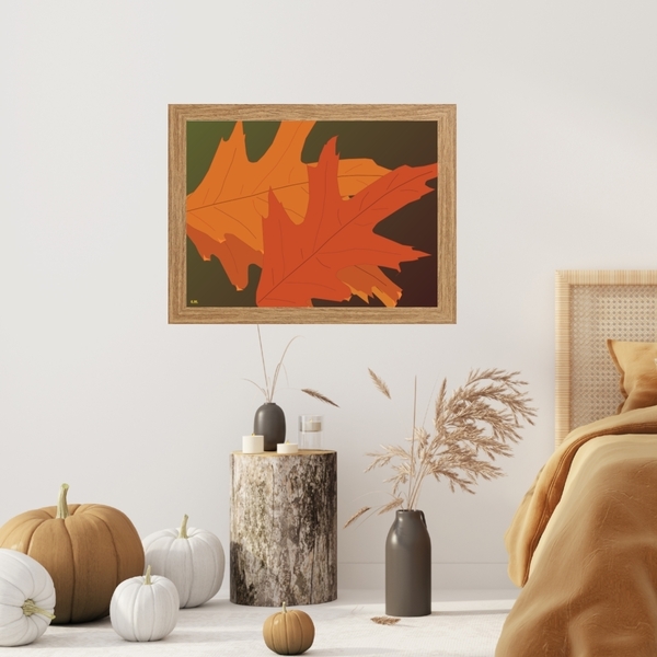 Αφίσα ArtPrint | Φθινόπωρο |Διαστάσεις 29,7*42 εκ. A3 | Εκτύπωση ματ σε χαρτί 170 γρ | χρώματα γήινα, πορτοκαλί, καφέ, πράσινο - αφίσες, φθινόπωρο, διακόσμηση σαλονιού - 2
