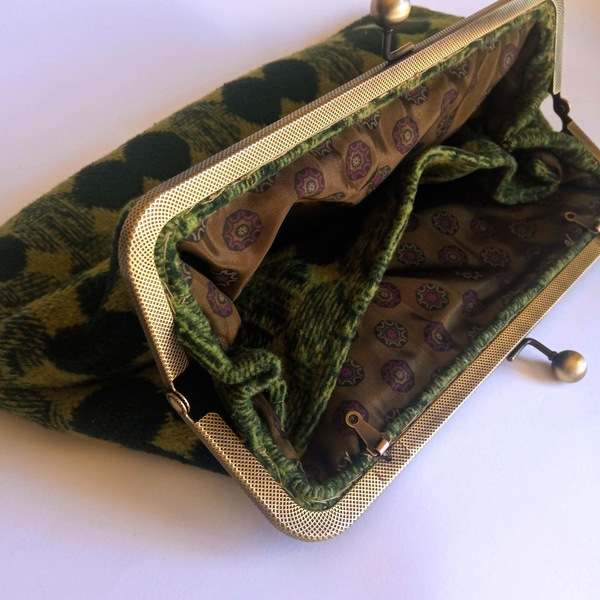 Χειροποίητη τσάντα χειρός φάκελος clutch με χειμωνιάτικο ύφασμα - ύφασμα, φάκελοι, clutch, all day, χειρός - 4