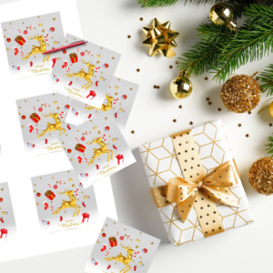 Χριστουγεννιάτικη κάρτα 7x7 εκ. για βραχιολάκια #ψηφιακό αρχείο - κάρτες, γούρια - 2